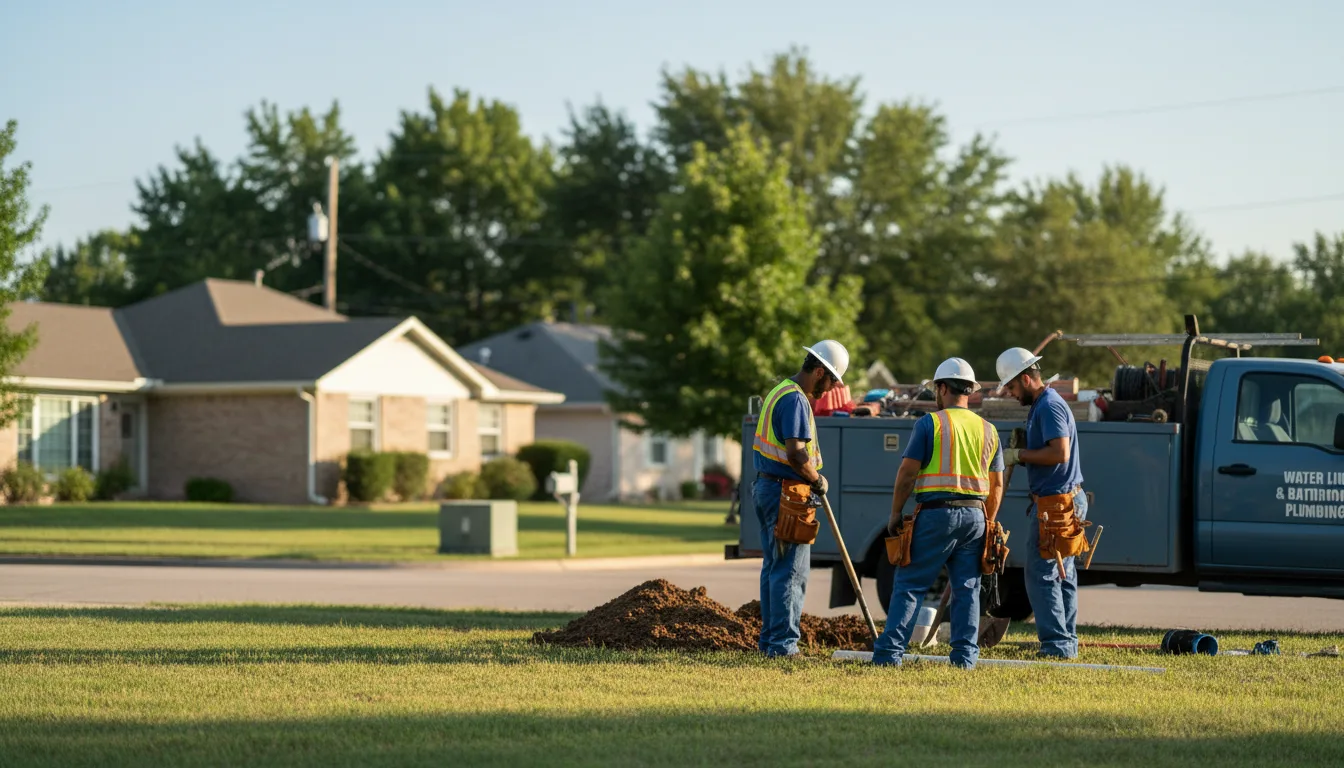 Residential water line and bathroom plumbing service in Shelby, AL